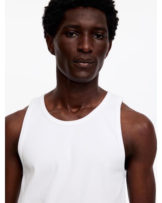 ARKET White Ribbed Tank Top for men
