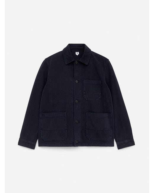 ARKET Blue Overdyed Twill Overshirt for men