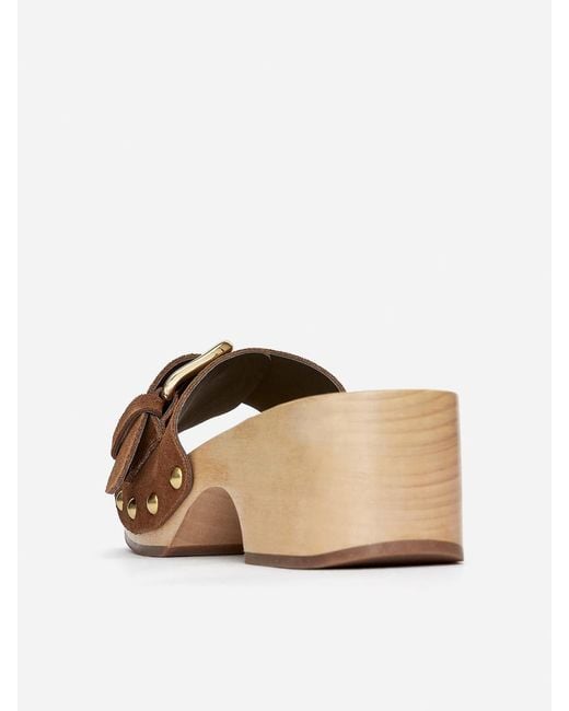 ARKET Natural Suede Clogs