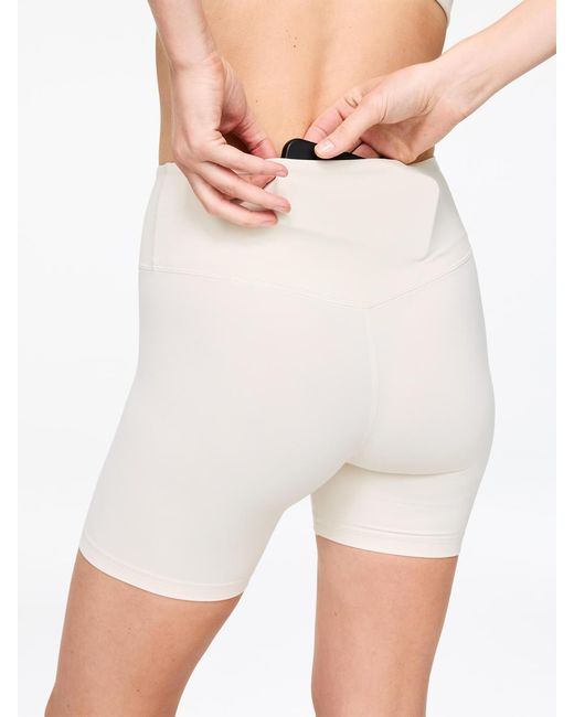 ARKET White Soft Stretch Biker Shorts