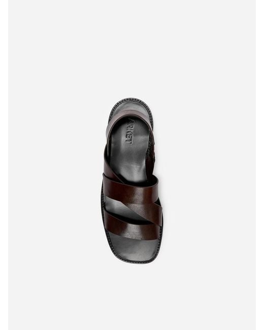ARKET Purple Leather Strap Sandals