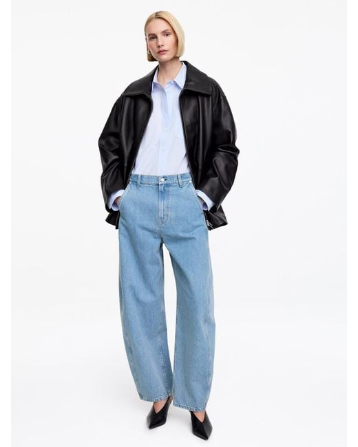ARKET Blue Barrel-Leg Jeans
