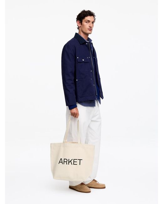 ARKET Black Canvas Tote for men