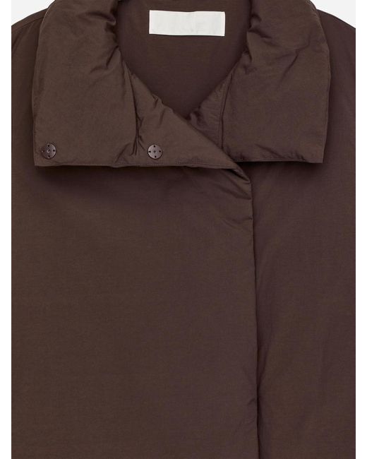 ARKET Brown Upcycled Down High-Collar Jacket