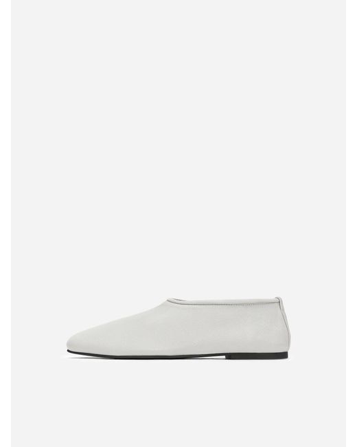 ARKET Blue Leather Ballet Flats