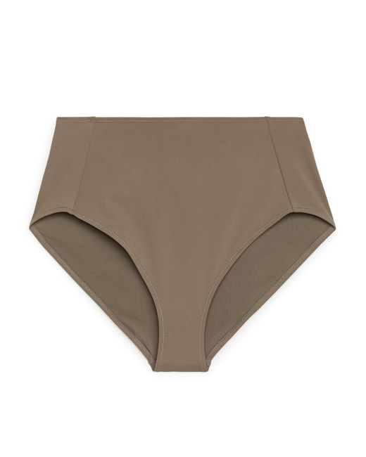 ARKET Natural Bikini-Slips Mit Hoher Taille, Matte Ausführung