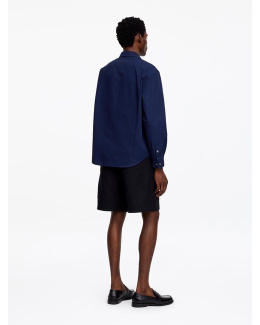ARKET Blue Relaxed Cotton Twill Shirt for men