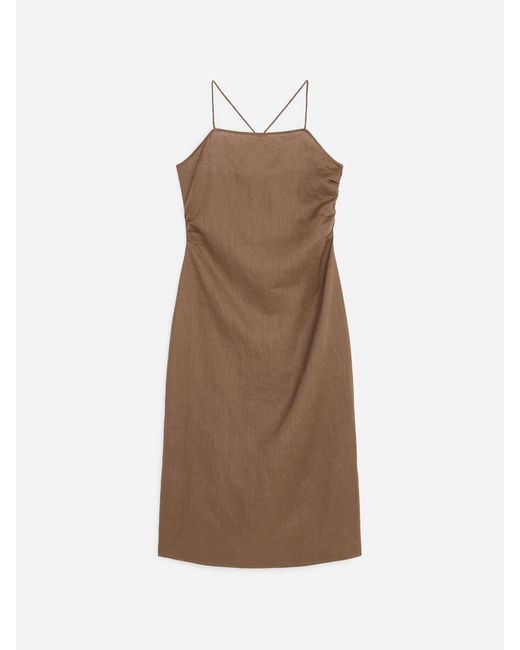 ARKET Natural Linen Midi Dress