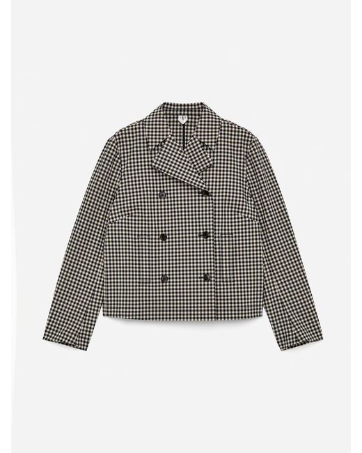 ARKET Gray Double-Breasted Blazer