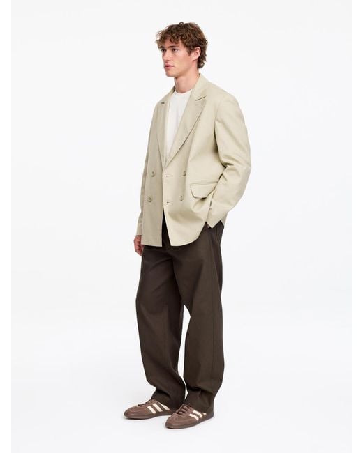 ARKET Natural Double-Breasted Blazer for men