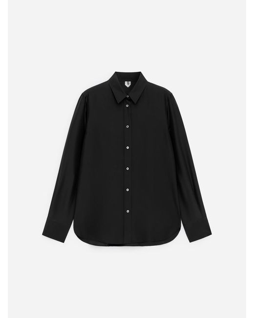 ARKET Black Silk Shirt