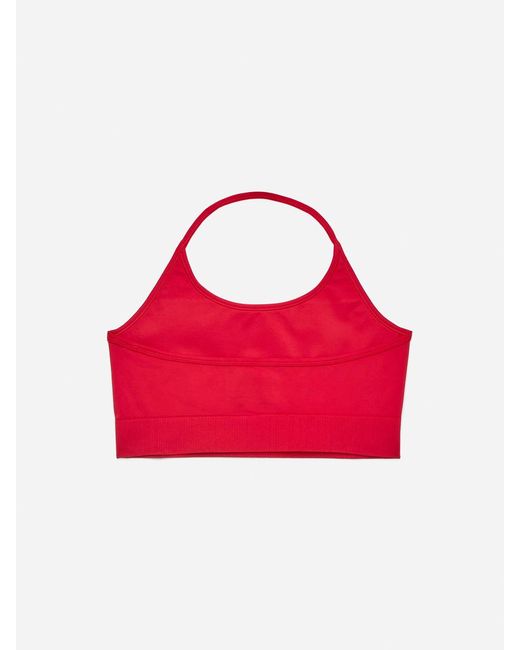 ARKET Red Seamless Halterneck Top