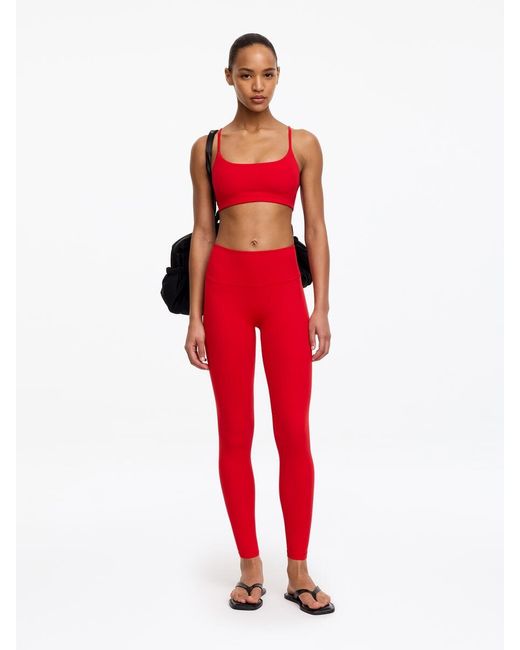 ARKET Red Soft Active Leggings