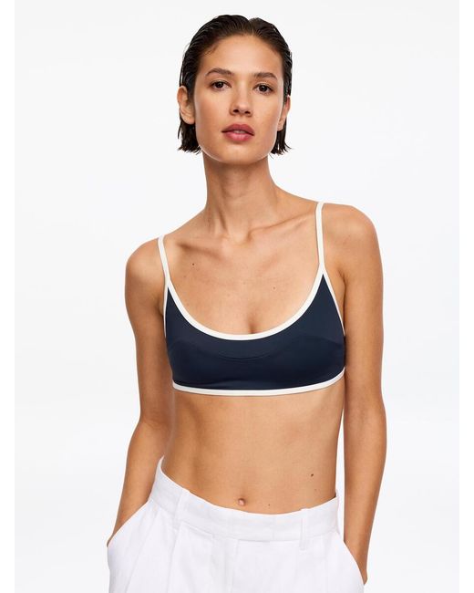 ARKET White Contrasting Bikini Top