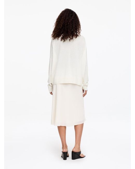 ARKET White Wool-Lyocell Cardigan