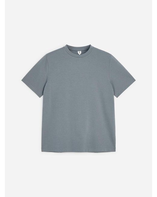 ARKET Blue Interlock Regular T-Shirt for men