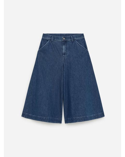 ARKET Blue Denim Culotte Trousers