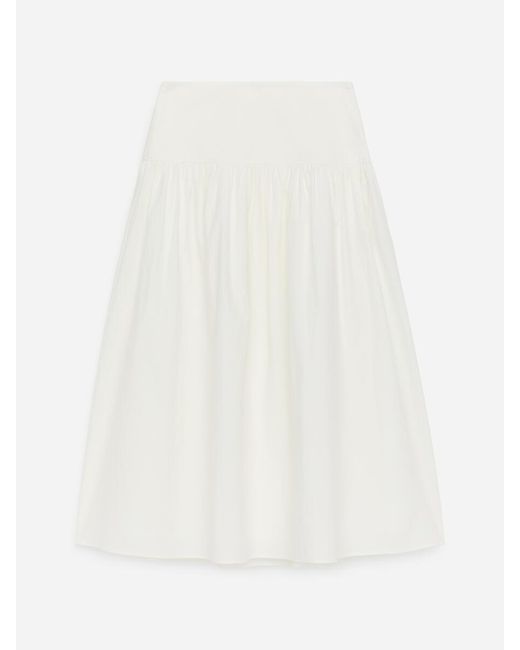 ARKET White Seersucker Skirt