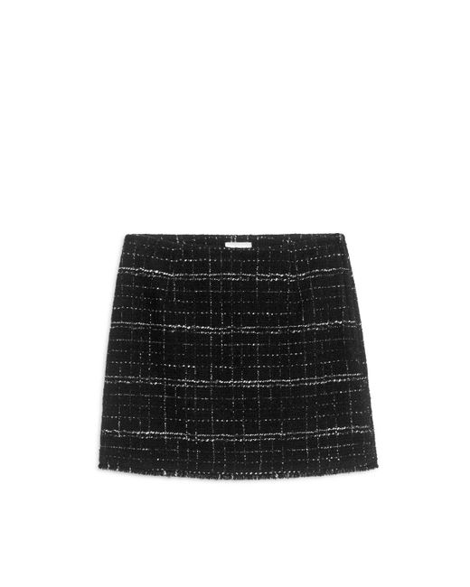 ARKET Black Tweed Mini Skirt