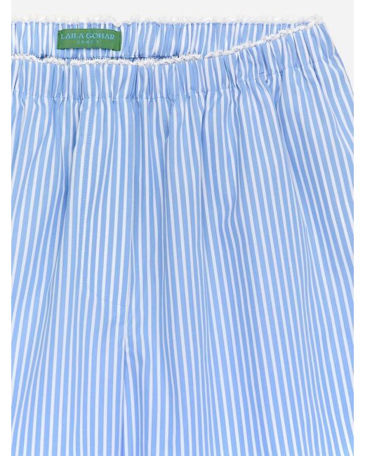 ARKET Blue And Laila Gohar Lace-Trim Shorts