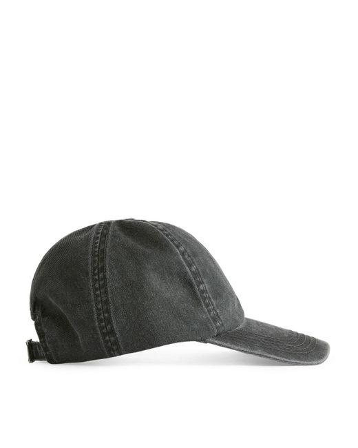 ARKET Black Washed Cap for men