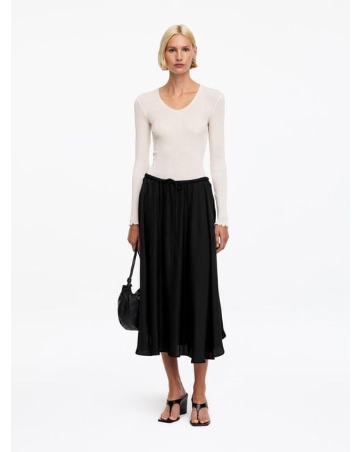ARKET White Wide Drawstring Skirt