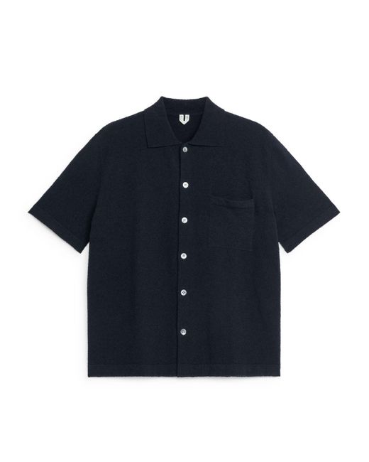 ARKET Blue Button-up Polo Shirt for men