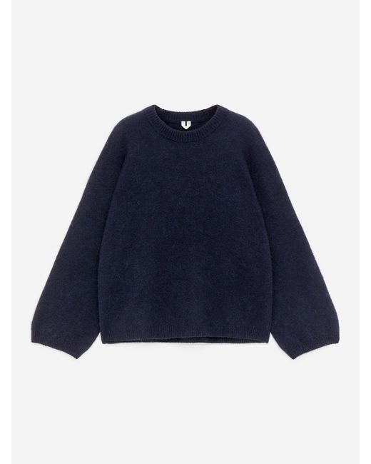 ARKET Blue Alpaca-Wool Blend Jumper