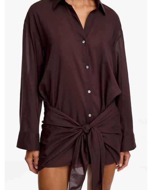 ARKET Red Lyocell Blend Shirt Dress