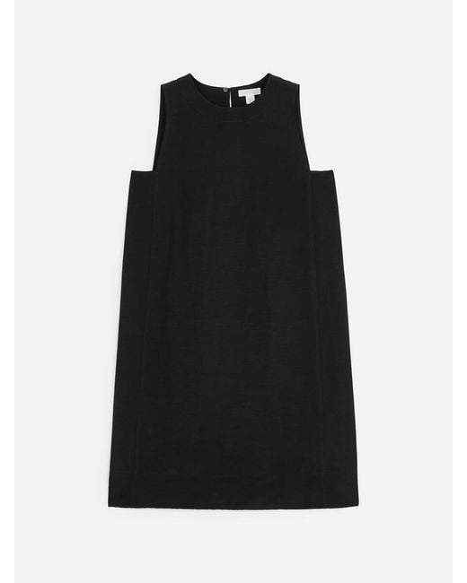 ARKET Black Straight-Cut Mini Dress