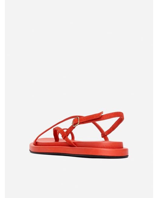 ARKET Pink Suede Strap Sandals