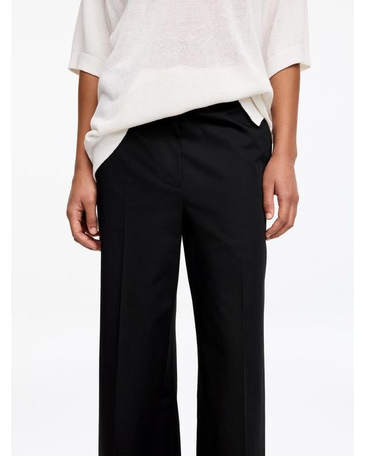 ARKET White High-Waist Chino Trousers