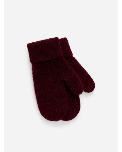 ARKET Purple Wool-Alpaca Blend Mittens