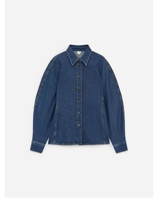 ARKET Blue Sculpted Denim Shirt