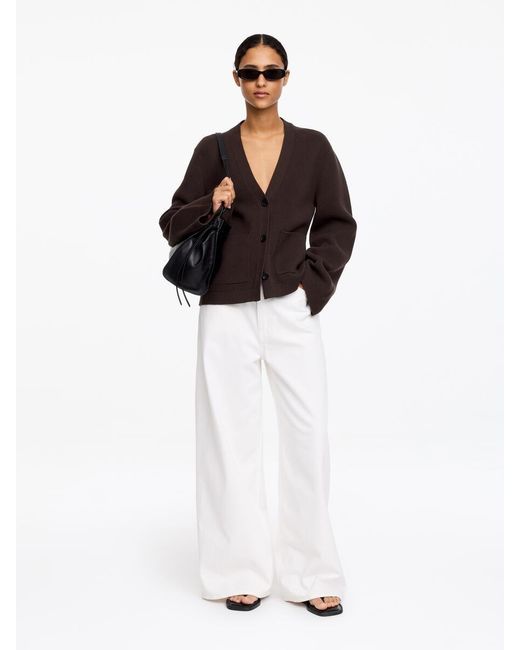 ARKET Black Cotton Cardigan
