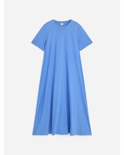 ARKET Blue Maxi T-Shirt Dress