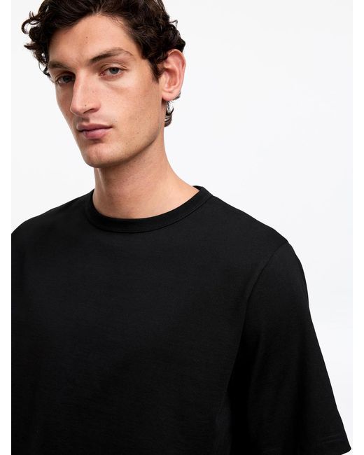 ARKET Black 270 Gsm Oversized T-Shirt for men