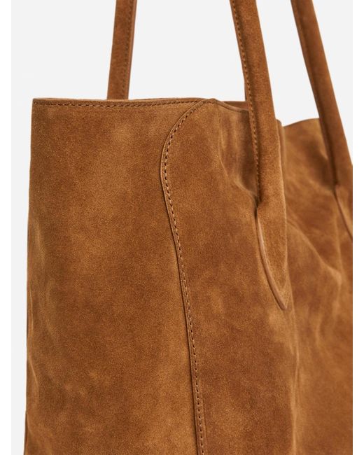 ARKET Brown Slouchy Split Suede Tote