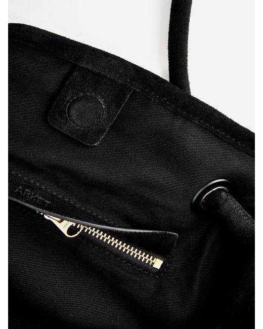 ARKET Blue Suede Tote Bag