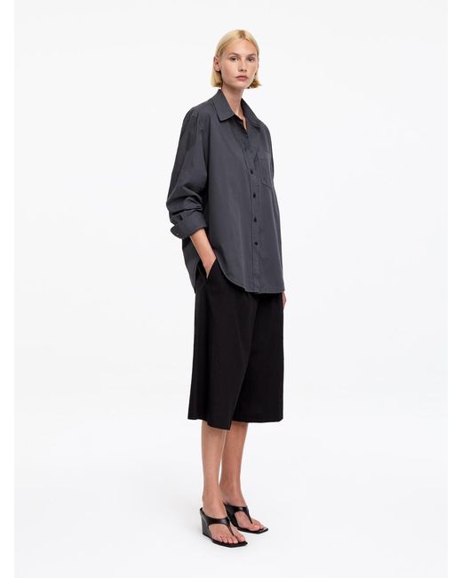 ARKET Gray Cotton Poplin Shirt