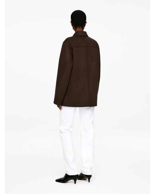 ARKET Brown Doublé Wool-Blend Blazer