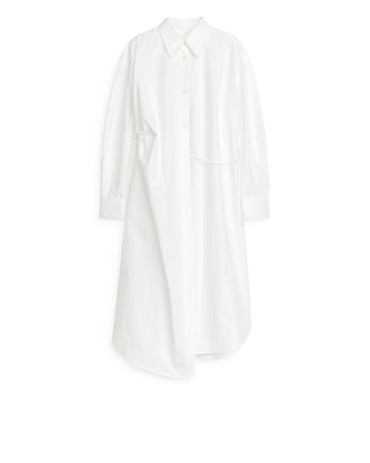 ARKET White Wrap Shirt Dress