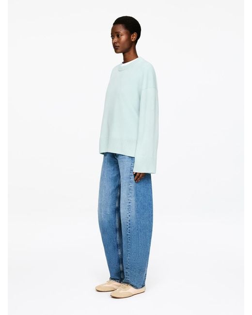 ARKET Blue Oversized Pure Cashmere Jumper​