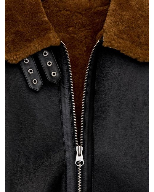 ARKET Black Shearling Jacket for men
