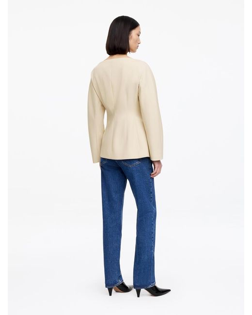 ARKET White Open-Neck Blazer