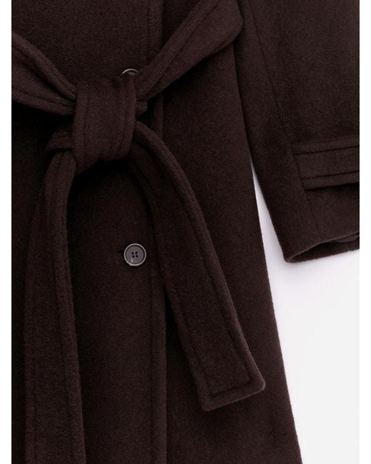 ARKET Black Oversized Wool-Blend Coat