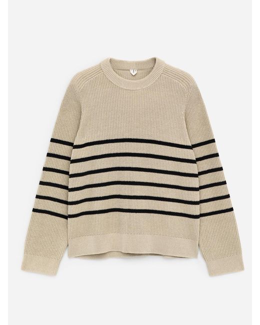 ARKET Natural Cotton Crew-Neck Jumper for men