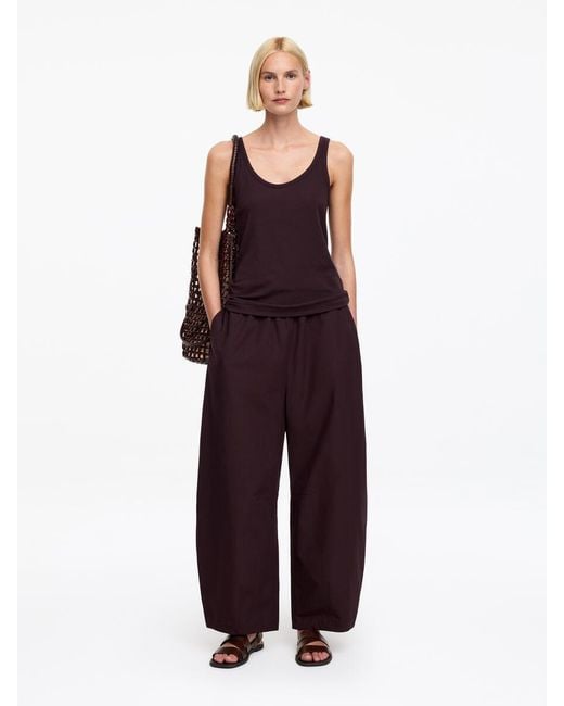 ARKET Purple Leather Strap Sandals