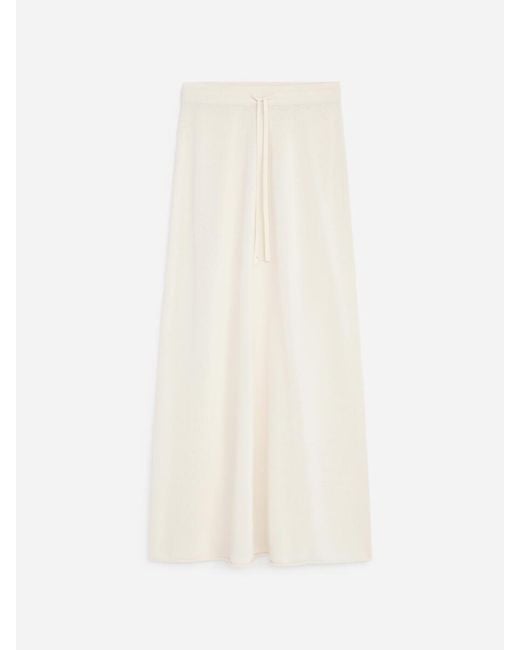 ARKET White Knitted Linen-Blend Skirt