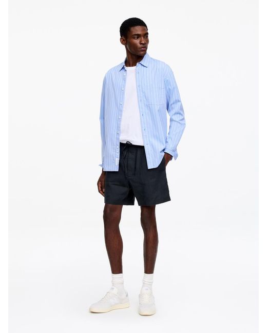 ARKET Blue Linen Shorts for men